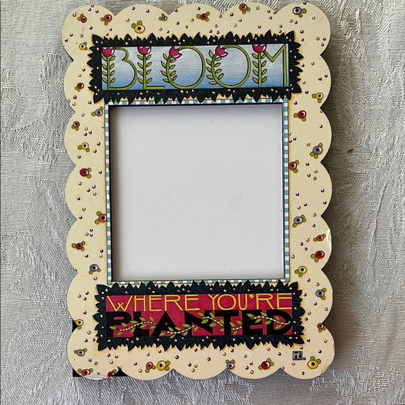Vintage Mary Engelbreit "Bloom" Picture Frame - Picture 1 of 10